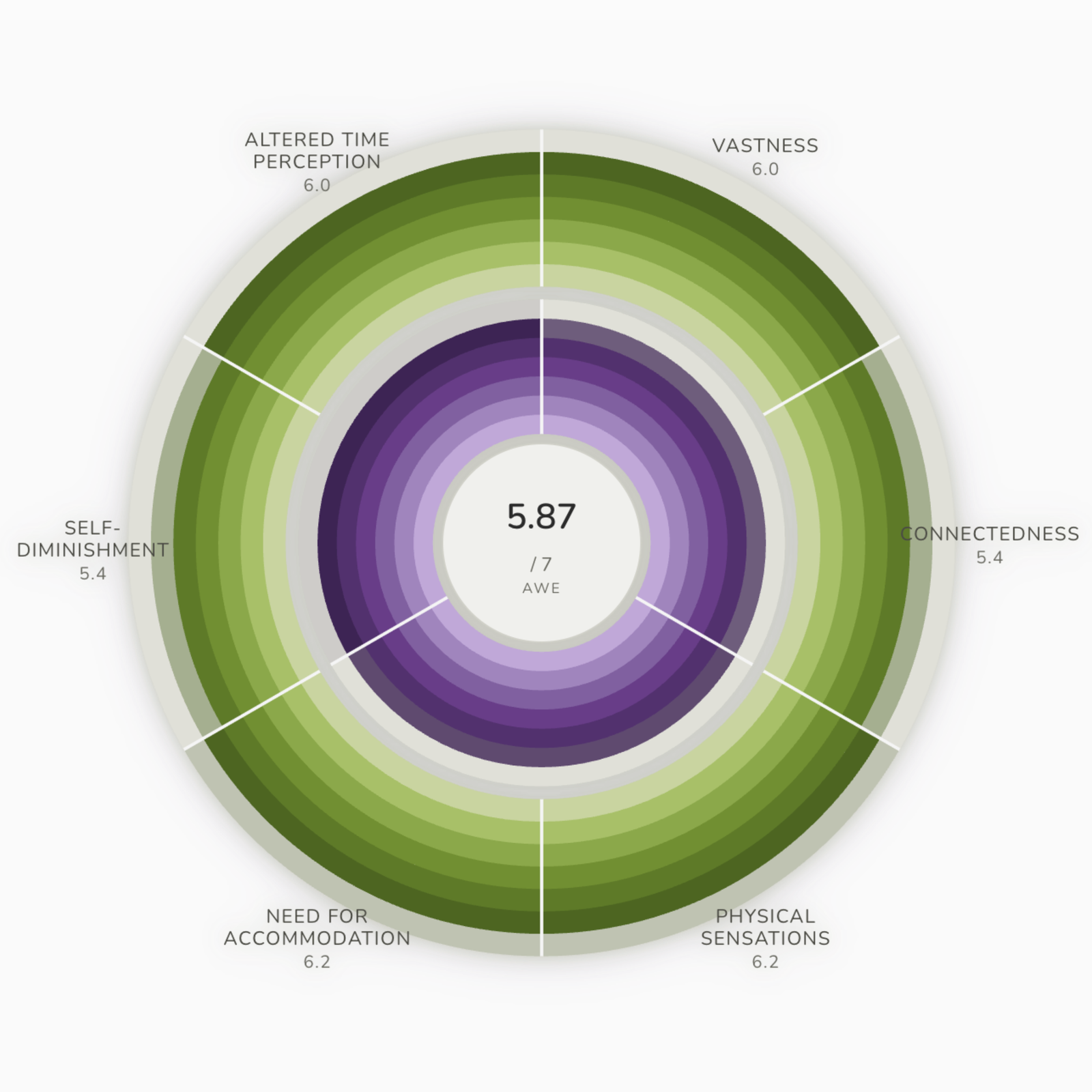 The Zamin AWE-S Diagram — a circular visualization of the six AWE-S dimensions and three meta-clusters